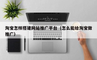 邵阳县淘宝怎样搭建网站推广平台（怎么能给淘宝做推广）